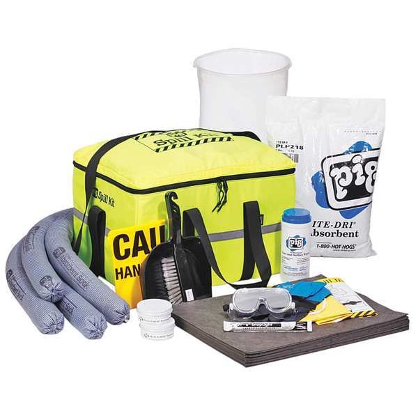 Pig Truck Spill Kit, 7 gal Volume Absorbed per Kit, Bag, Yellow, 46 - KIT624