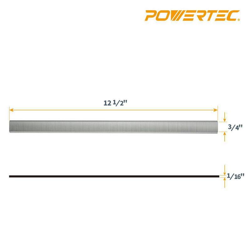 Cuchillas de cepillo de acero de alta velocidad de 12 pulgadas POWERTEC para Delta 22-540 (Set de 2) - 128100