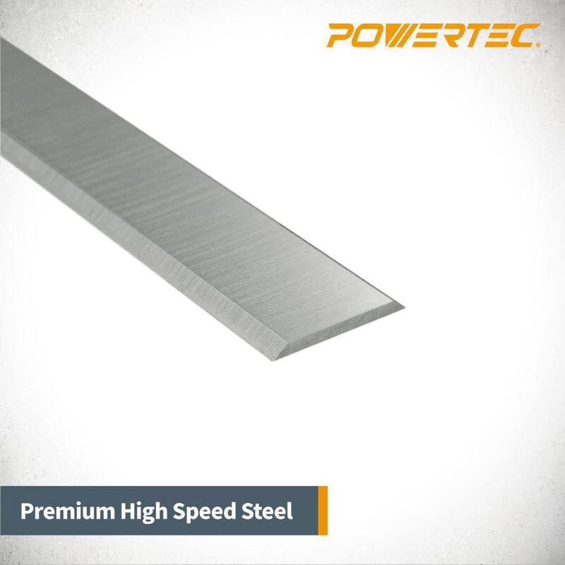 Cuchillas de cepillo de acero de alta velocidad de 12 pulgadas POWERTEC para Delta 22-540 (Set de 2) - 128100