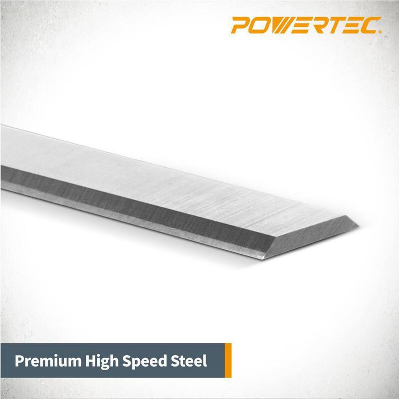 Cuchillas para cepillo de 13 pulgadas POWERTEC para el cepillo Delta 22-549, 22-555, 22-580 y Grizzly G0689, acero de alta velocidad, 4 cuchillas (2 juegos) - 128020DD