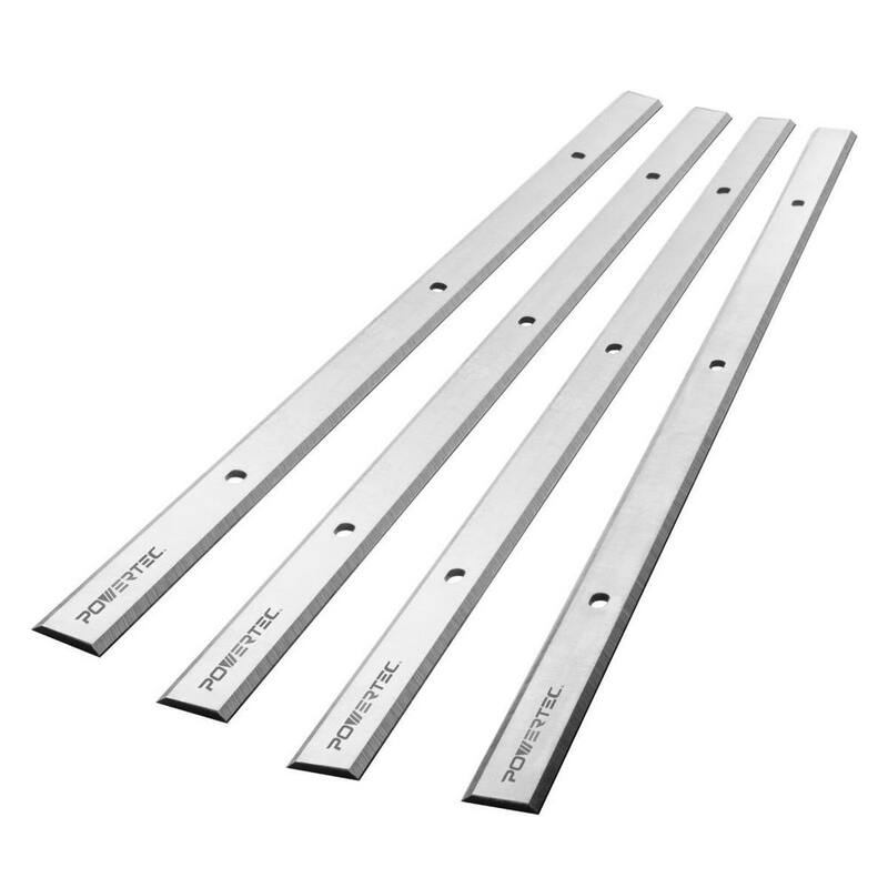 Cuchillas para cepillo de 13 pulgadas POWERTEC para el cepillo Delta 22-549, 22-555, 22-580 y Grizzly G0689, acero de alta velocidad, 4 cuchillas (2 juegos) - 128020DD