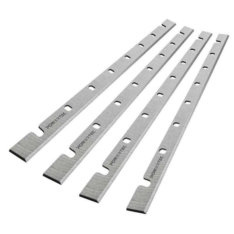 Cuchillas para cepillo de acero de alta velocidad M2 POWERTEC de 12.5 pulgadas para DeWalt 733, DW7332 (2 juegos), 4 cuchillas - 12809DD