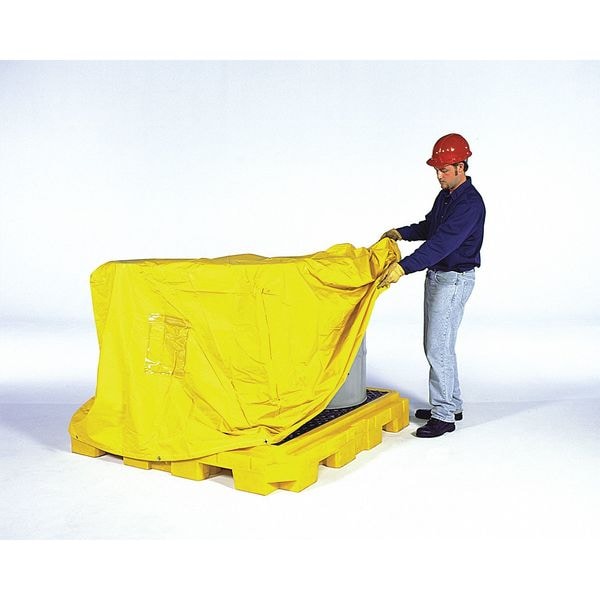 Ultratech Spill Pallet, 75 gal Spill Capacity, 4 Drums, 9,000 lb Load Capacity, Polyethylene - 9630
