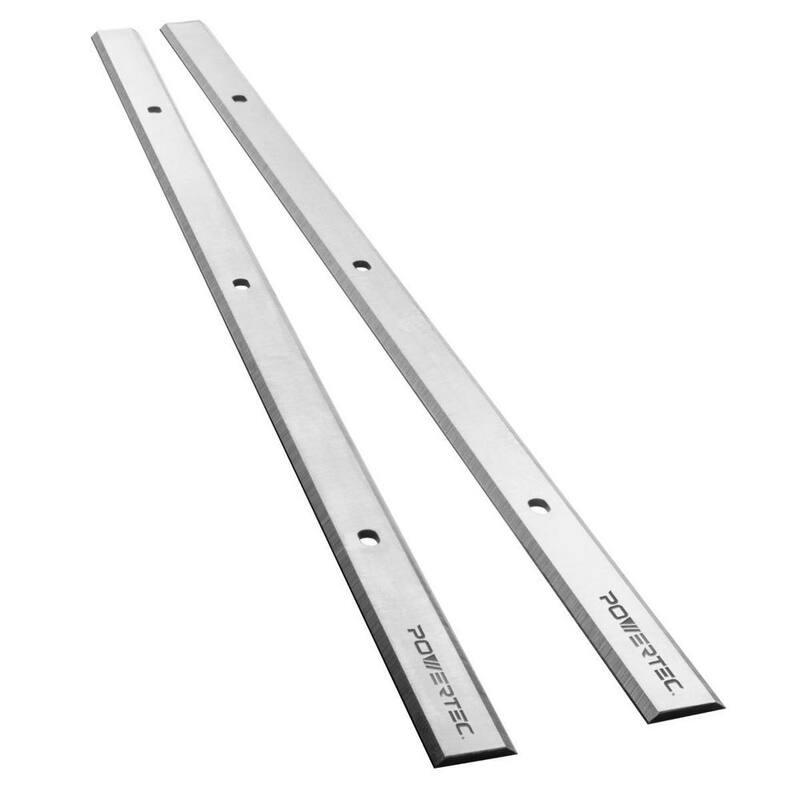 Cuchillas para cepillo de acero de alta velocidad POWERTEC de 12-1/2 pulgadas para Craftsman 21758 (Juego de 2) - 128035