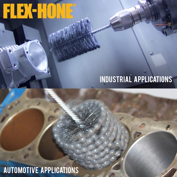 Flex-Hone Tool GBD41432 FLEX-HONE, 4.250" (108mm) bore, 13.5" OAL, 320 Grit, Silicon Carbide (SC) - GBD41432