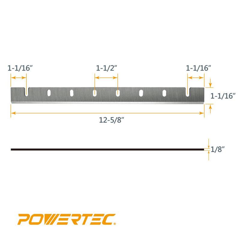 Cuchillas para cepillo reemplazo para DeWalt DW733 Cepillo de acero de alta velocidad (paquete de 4) - 12809DDN