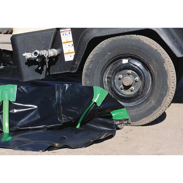 Ultratech Spill Cont.Berm, StakeWall, 2244gal, 15ft L - 8231