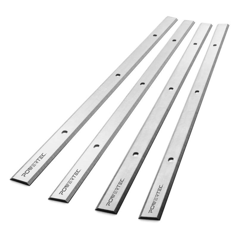 POWERTEC 12-1/2 pulgadas Cuchillas para cepilladora de acero de alta velocidad, reemplazo para Craftsman 21758/Delta TP305/Porter Cable PC305TP (paquete de 4) - 12803-P2