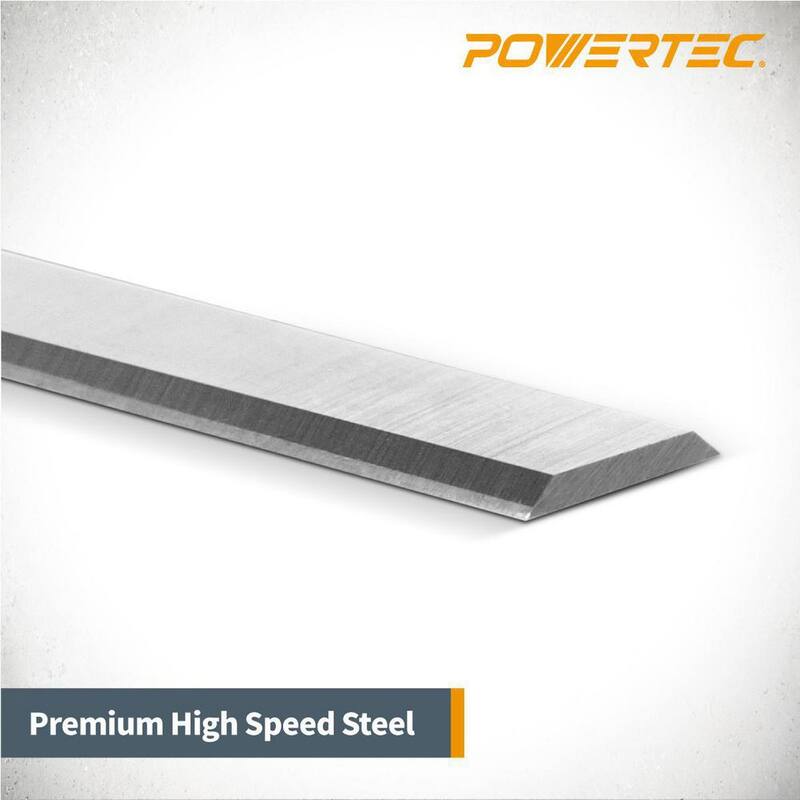 POWERTEC 12-1/2 pulgadas Cuchillas para cepilladora de acero de alta velocidad, reemplazo para Craftsman 21758/Delta TP305/Porter Cable PC305TP (paquete de 4) - 12803-P2