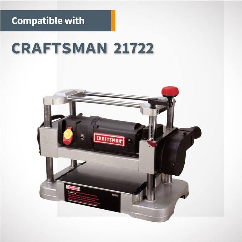Cuchillas de cepilladora de acero de alta velocidad de 12 pulgadas para Craftsman 21722 (juego de 2) - 128041