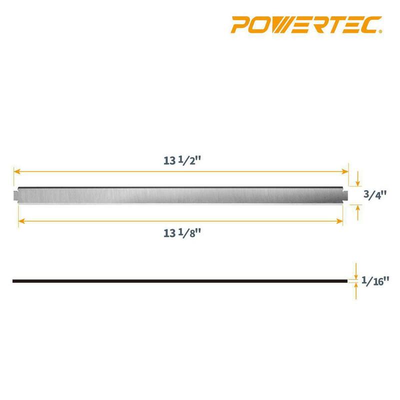 Cuchillas para cepillo de acero de alta velocidad de 13 pulgadas para reemplazo de RIDGID AC8630/TP1300/TP1301/TP1302 (paquete de 6) - 12807-P3