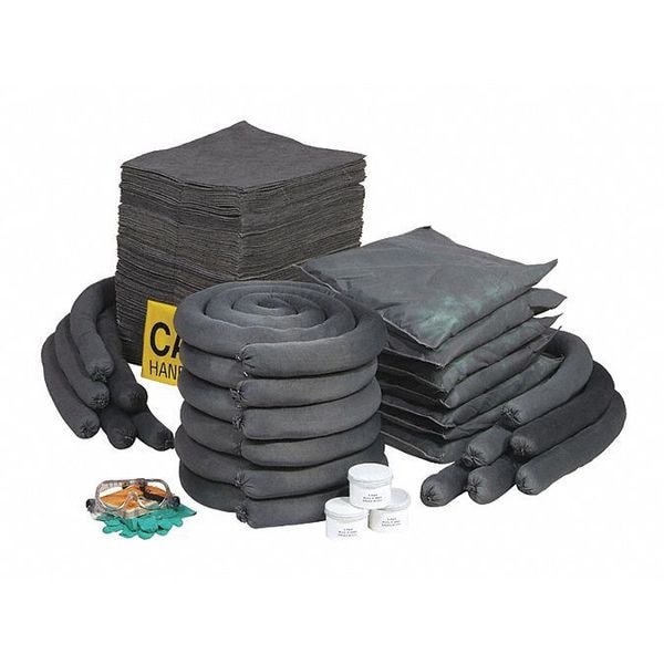 Spilltech Spill Kit Refill, 87 gal Volume Absorbed per Kit, 95 gal Capacity, Box, Clear, 196 - RSPKU-95