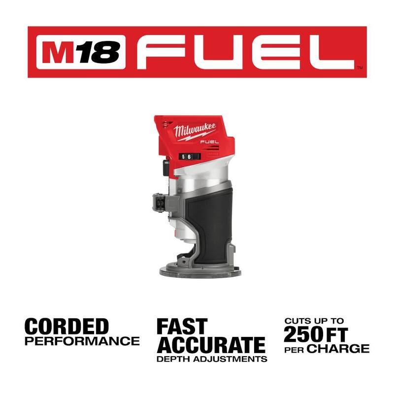 Enrutador compacto inalámbrico Milwaukee M18 FUEL 18V de iones de litio sin escobillas (herramienta solamente) - 2723-20