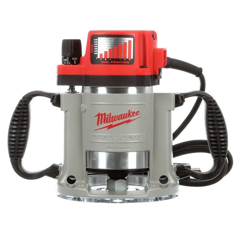 Enrutador de producción de base fija Milwaukee 3-1/2 HP máximo - 5625-20