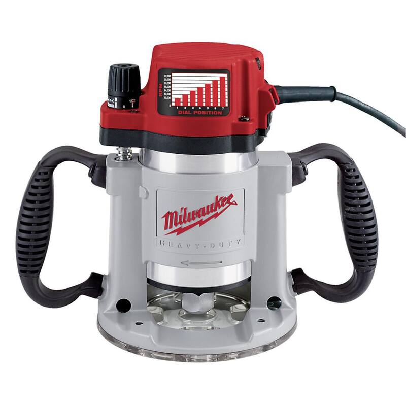 Enrutador de producción de base fija Milwaukee 3-1/2 HP máximo - 5625-20