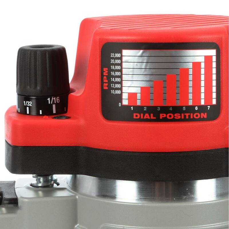Enrutador de producción de base fija Milwaukee 3-1/2 HP máximo - 5625-20