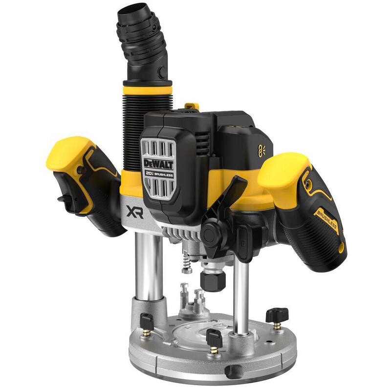 Enrutador de inmersión inalámbrico sin escobillas DEWALT 20V MAX XR 2-1/4 Peak HP (Herramienta solamente) - DCW620B