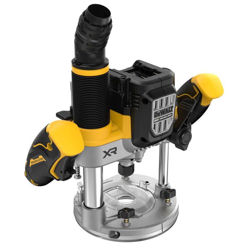 Enrutador de inmersión inalámbrico sin escobillas DEWALT 20V MAX XR 2-1/4 Peak HP (Herramienta solamente) - DCW620B