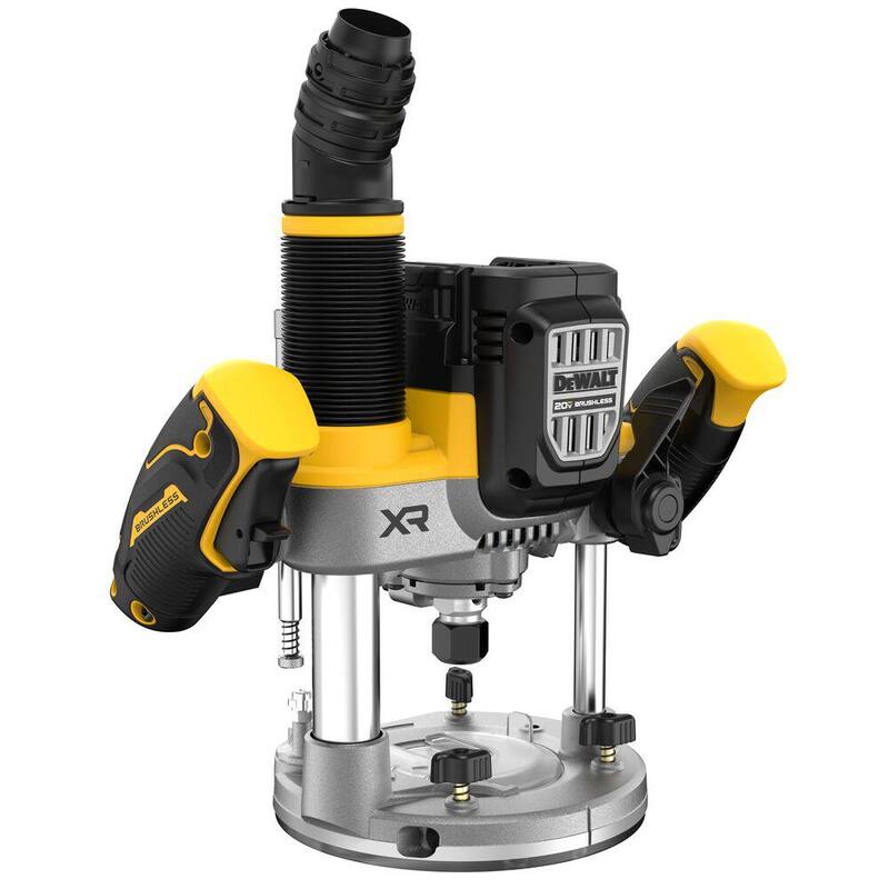 Enrutador de inmersión inalámbrico sin escobillas DEWALT 20V MAX XR 2-1/4 Peak HP (Herramienta solamente) - DCW620B