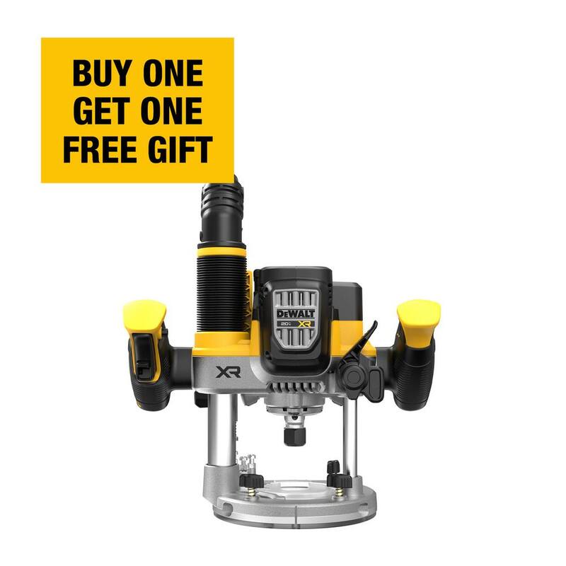 Enrutador de inmersión inalámbrico sin escobillas DEWALT 20V MAX XR 2-1/4 Peak HP (Herramienta solamente) - DCW620B