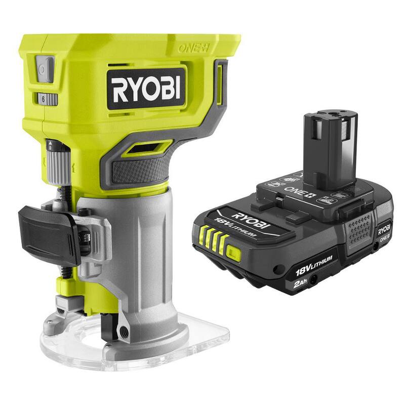 Enrutador de base fija compacto inalámbrico RYOBI ONE+ 18V con batería de 2.0 Ah - PCL424B-PBP006