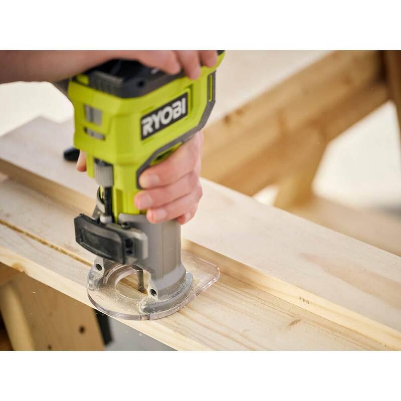 Enrutador de base fija compacto inalámbrico RYOBI ONE+ 18V con batería de 2.0 Ah - PCL424B-PBP006