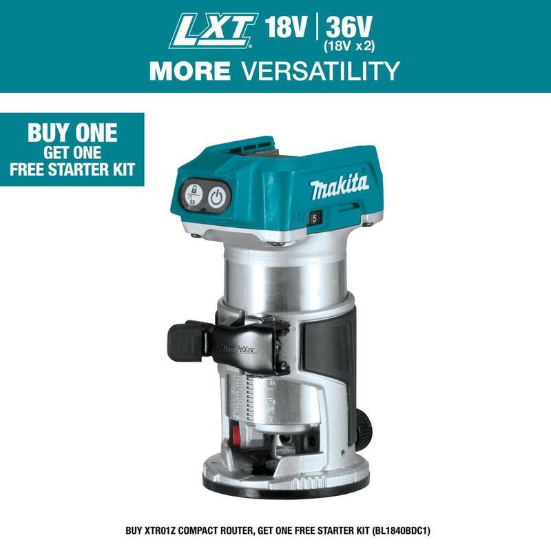 Enrutador compacto inalámbrico de velocidad variable con luz LED incorporada (Solo herramienta) - XTR01Z