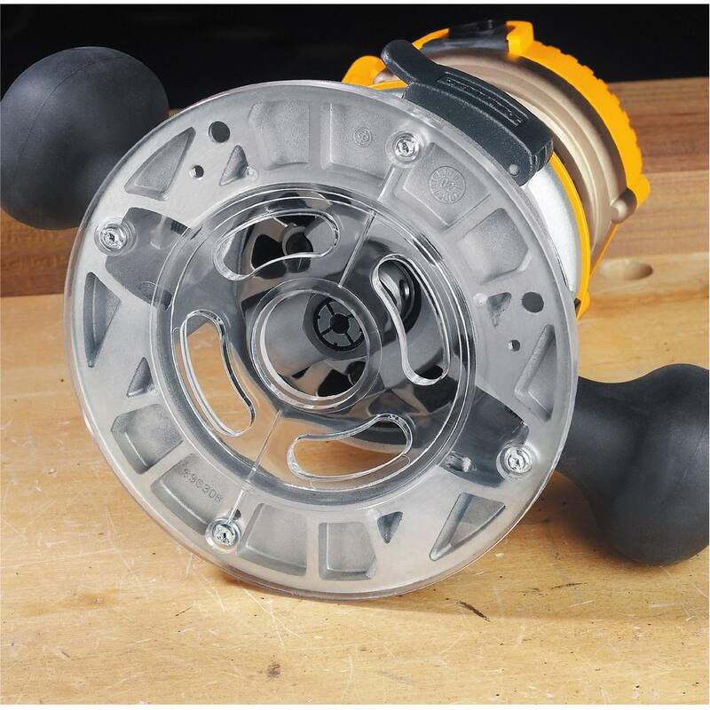 Kit de enrutador con base fija y de inmersión DEWALT de 12 amperes y 2-1/4 caballos de fuerza - DW618PKB