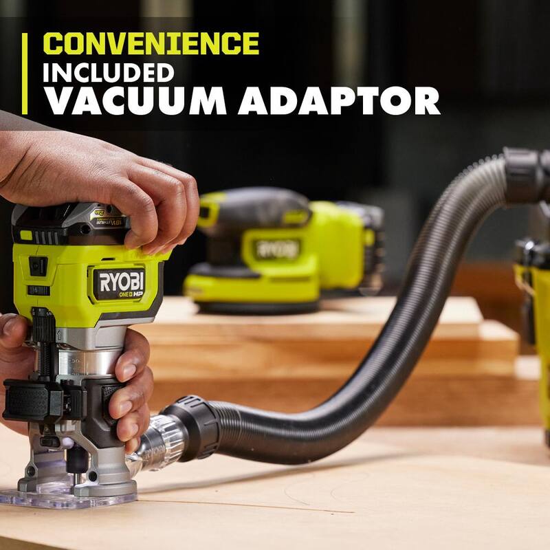 RYOBI ONE+ HP 18V enrutador compacto inalámbrico sin escobillas (Herramienta solamente) - PBLRR01B