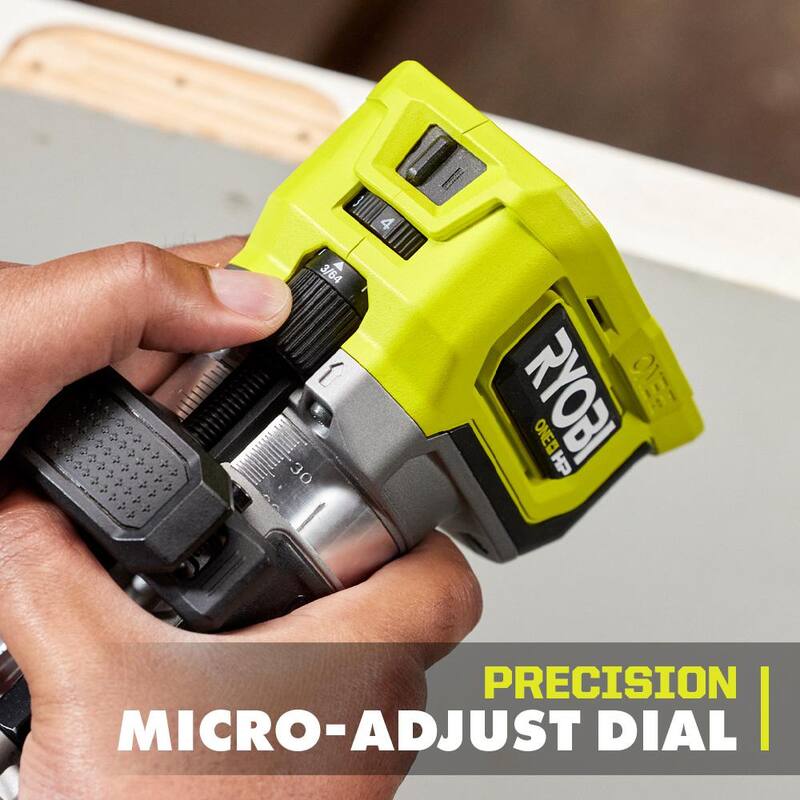 RYOBI ONE+ HP 18V enrutador compacto inalámbrico sin escobillas (Herramienta solamente) - PBLRR01B