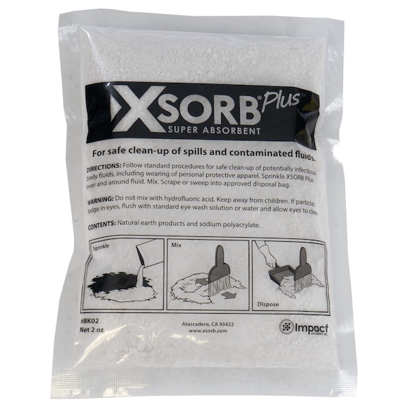 Xsorb Plus Absorbent, 2 oz. Bag, PK24 - BK02-24