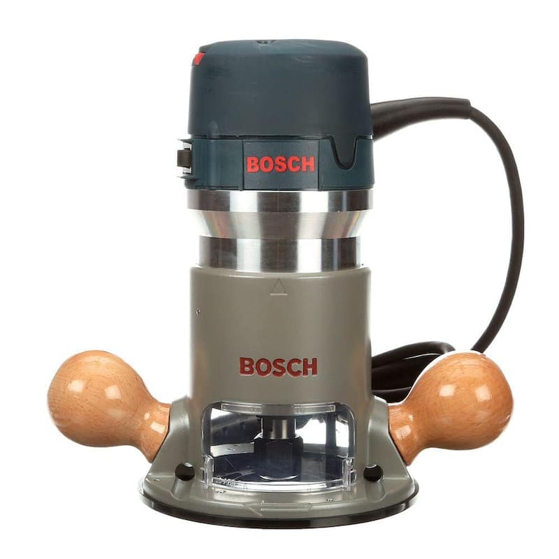 Bosch 12 Amperios Router de base fija con velocidad variable de 2 1/4 caballos de fuerza y alimentación electrónica - 1617EVS