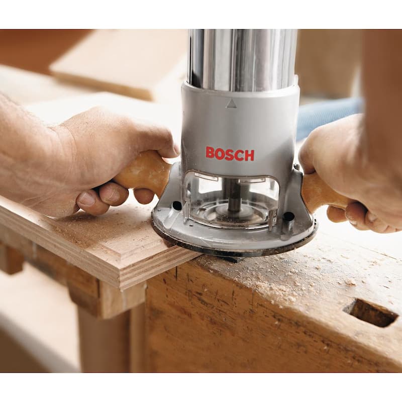 Bosch 12 Amperios Router de base fija con velocidad variable de 2 1/4 caballos de fuerza y alimentación electrónica - 1617EVS