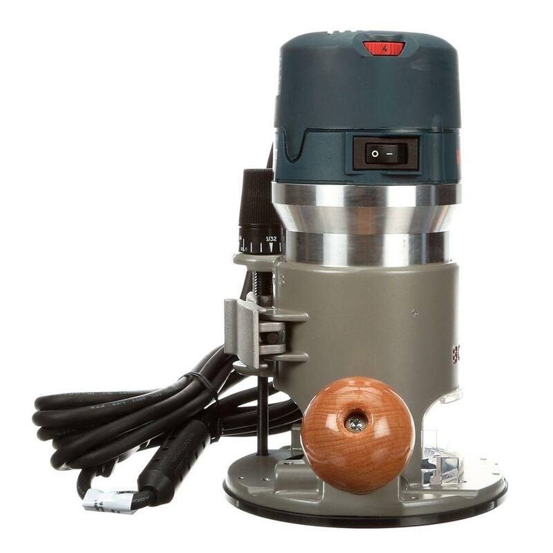 Bosch 12 Amperios Router de base fija con velocidad variable de 2 1/4 caballos de fuerza y alimentación electrónica - 1617EVS