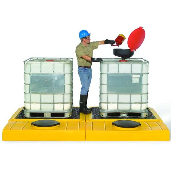 Ultratech Spill Pallet, 280 gal Spill Capacity, 0 Drums, 9,000 lb Load Capacity, Polyethylene - 1125