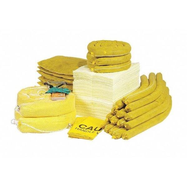 Spilltech Spill Kit Refill, 86 gal Volume Absorbed per Kit, Box, Yellow, 144 - RSPKHZ-CART