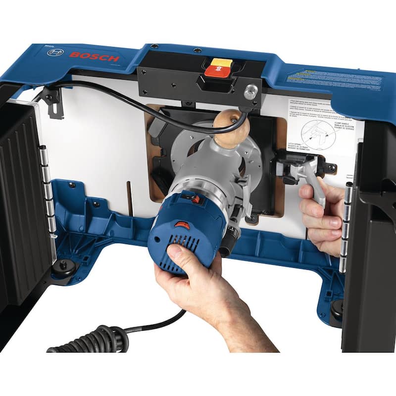 Enrutador Bosch de 12 amperios y 2-1/4 HP con mesa fija de enrutador de bonificación - 1617EVS+RA1141