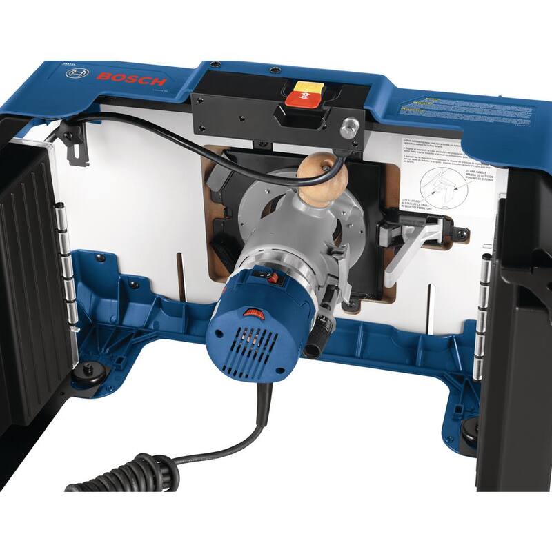 Enrutador Bosch de 12 amperios y 2-1/4 HP con mesa fija de enrutador de bonificación - 1617EVS+RA1141