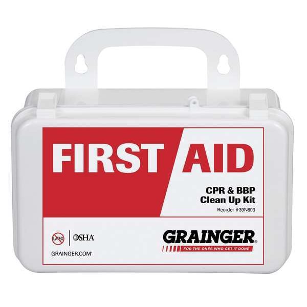 Zoro Select Bloodborne Pathogen Kit, Not Applicable Volume Absorbed per Kit, Bag, White, 27 - 54503