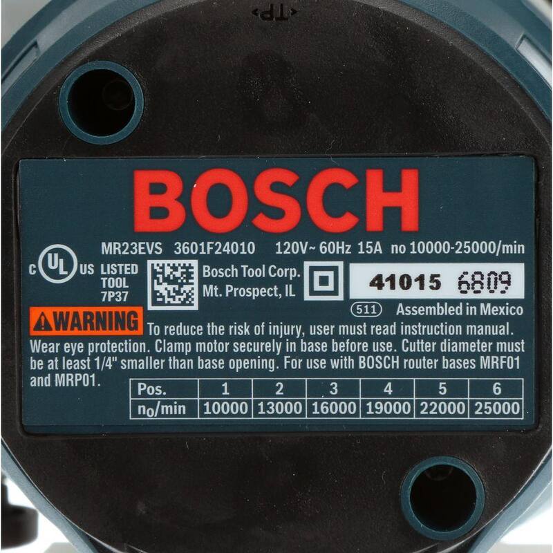Kit de Router de Base Fija y de Inmersión de Velocidad Variable con Cable de 15 Amperes de Bosch con Estuche Resistente - MRC23EVSK