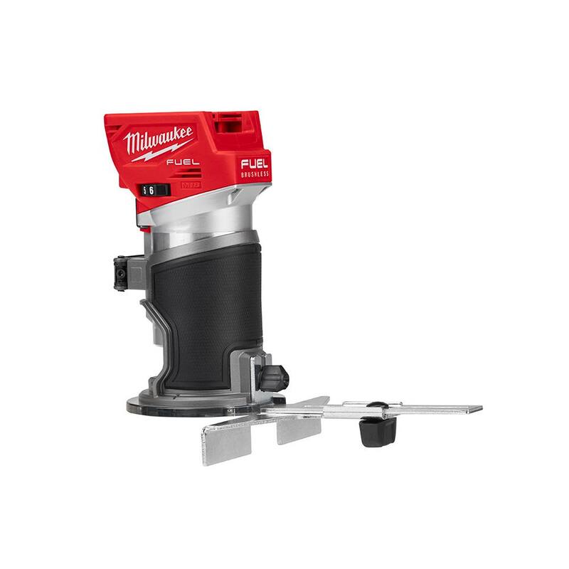 Enrutador compacto inalámbrico Milwaukee M18 FUEL de 18V de iones de litio sin escobillas con base de inmersión para enrutador compacto - 2723-20-48-10-5601.