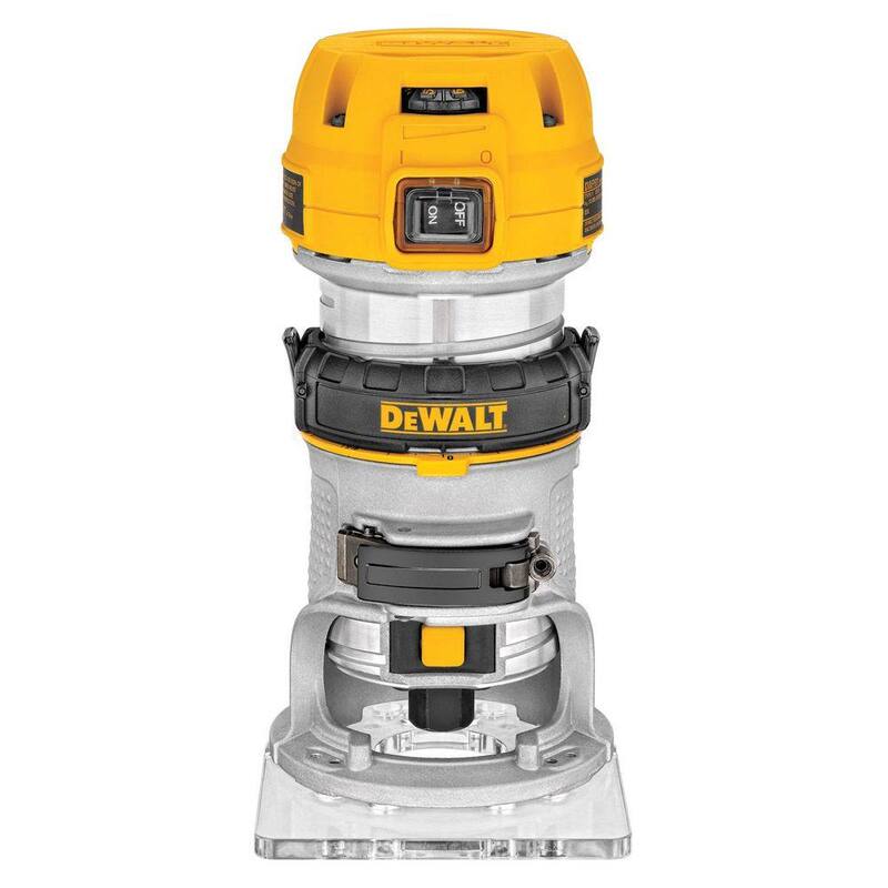 Enrutador compacto DEWALT de 7 amperios con cable y 1-1/4 hp de torque máximo de velocidad variable con luces LED - DWP611