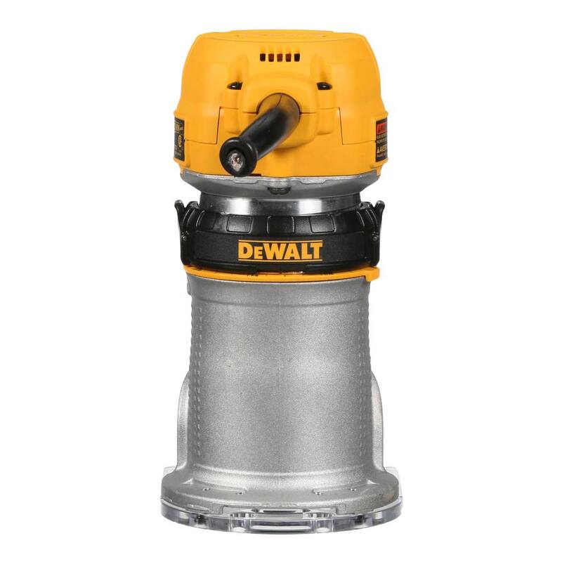 Enrutador compacto DEWALT de 7 amperios con cable y 1-1/4 hp de torque máximo de velocidad variable con luces LED - DWP611