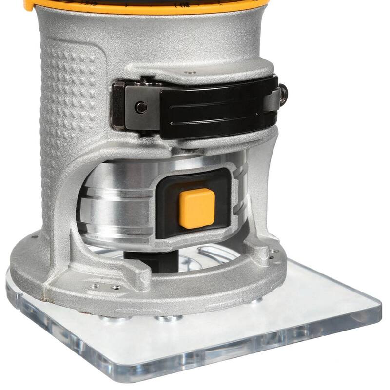 Enrutador compacto DEWALT de 7 amperios con cable y 1-1/4 hp de torque máximo de velocidad variable con luces LED - DWP611
