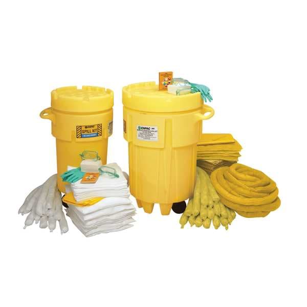 Enpac Spill Kit, 62 gal Volume Absorbed per Kit, 157 gal Capacity, Drum, Yellow, 140 - 1399-YE