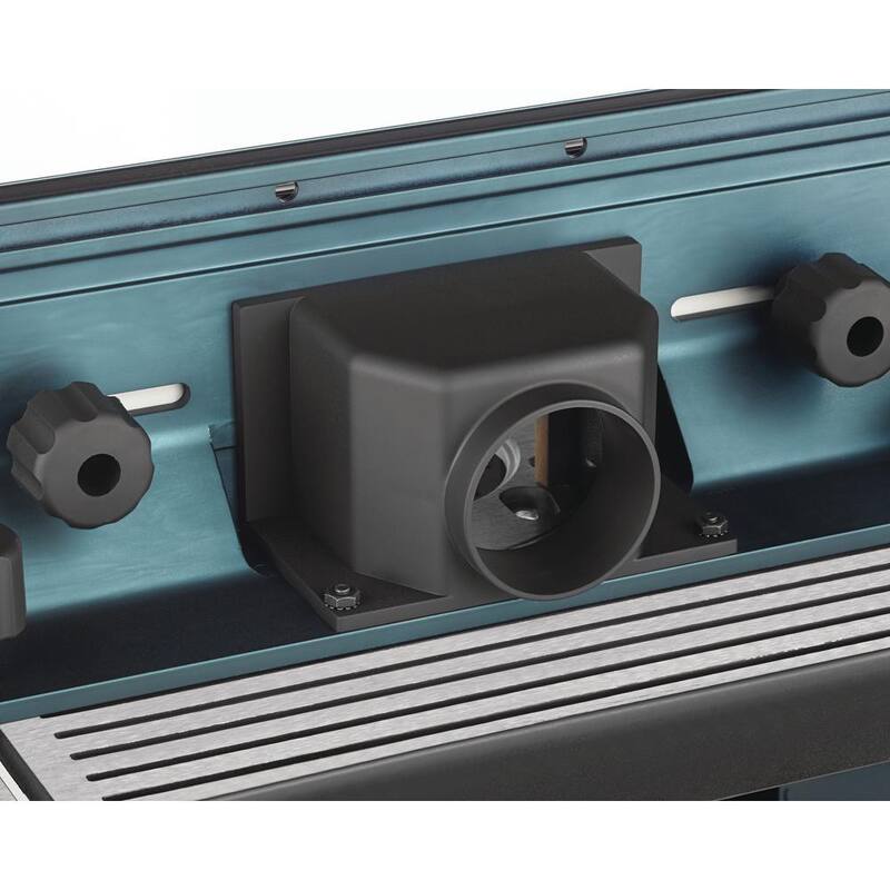 Mesa de enrutador de aluminio con cable de 15 amperes de Bosch de 27 pulgadas x 18 pulgadas con un enrutador de base fija de velocidad variable de 2.25 HP con cable de 12 amperes de bonificación - RA1181+1617EVS