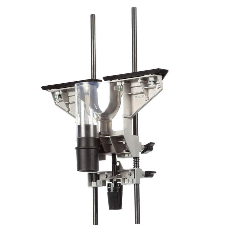 Enrutador de base fija y base en plungue con cable de 12 amperes y 2-1/4 HP de Bosch con guía de bonificación, capucha de extracción de polvo y adaptador - 1617EVSPKRA1054