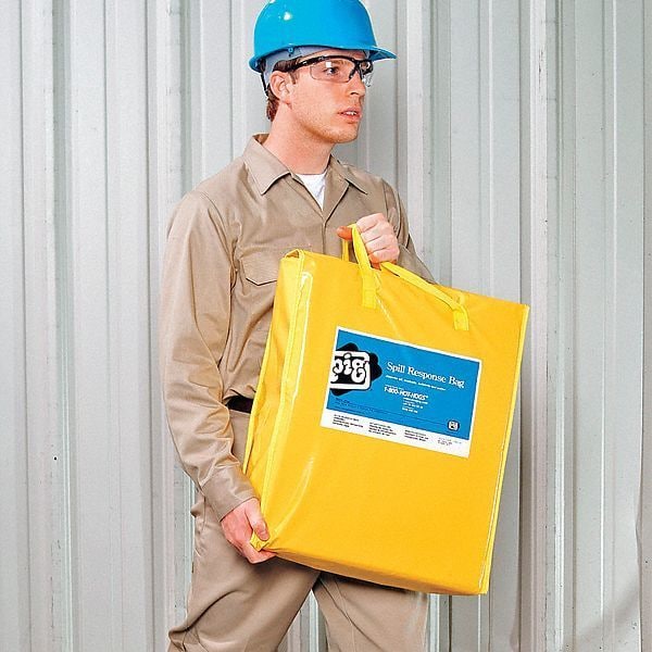 Pig Spill Kit, 9 gal Volume Absorbed per Kit, Not Applicable Capacity, Bag, Yellow, 39 - KIT220