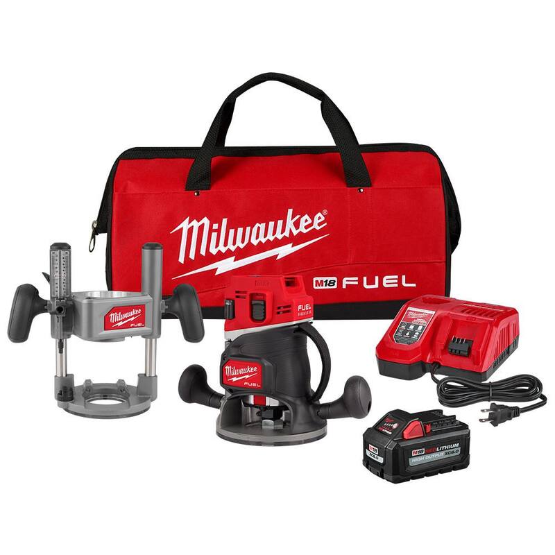 Milwaukee M18 FUEL 18-Volt Lithium-Ion Router Base Kit de Inmersión sin Escobillas de 1/2 pulgadas - 2838-21