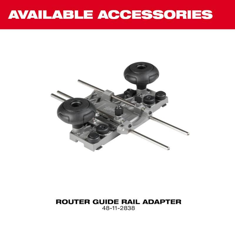 Milwaukee M18 FUEL 18-Volt Lithium-Ion Router Base Kit de Inmersión sin Escobillas de 1/2 pulgadas - 2838-21
